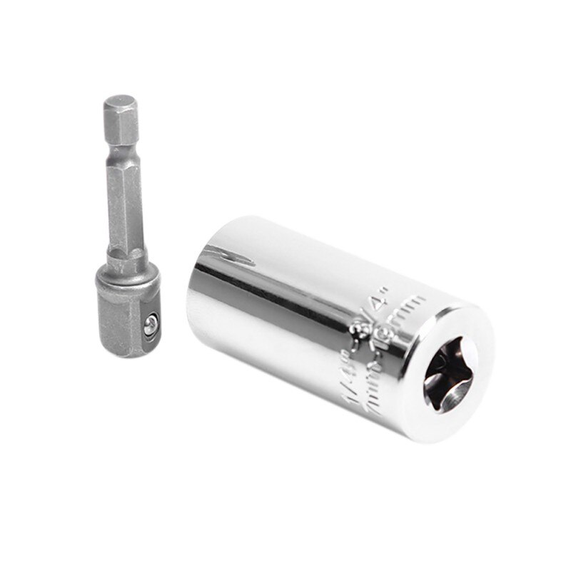 Jeu de douilles à cliquet, clé universelle, clé universelle, adaptateur pour perceuse électrique multifonctionnel, outils à main de voiture Kit de réparation, tournevis 7-19mm