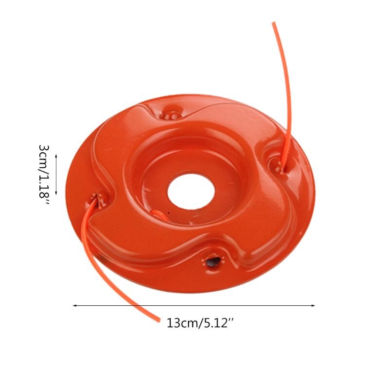Universal Trimmer Head with 2 Lines String Brush Cutter Blade for Lawn Mower Garden Tools Replacement