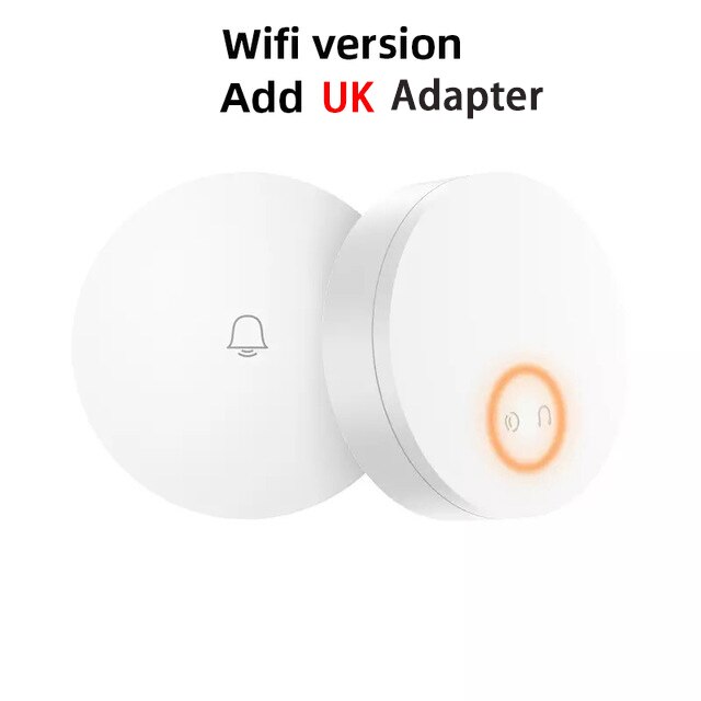 Xiaomi Linptech Wireless Doorbell Self-Generating Smart Door Bell Transmitter Memory Function Wifi Version Connect Mijia APP: Wifi add UK Adapter