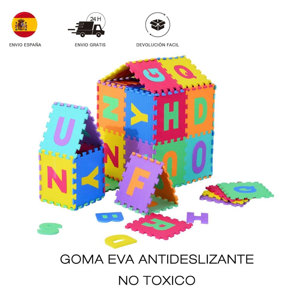 Alfombra Puzzle Goma Espuma EVA Colchoneta Suave Juego Rompecabezas para Niños Lavable Resistente a la Humedad