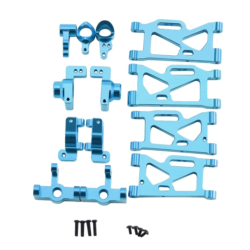 Wltoys 144001 upgrade Parts RC Car Steering Cup Front Rear Tires Swing Arm for 1/14 WLtoys 144001 RC Car Upgrade Spare Parts: Blue