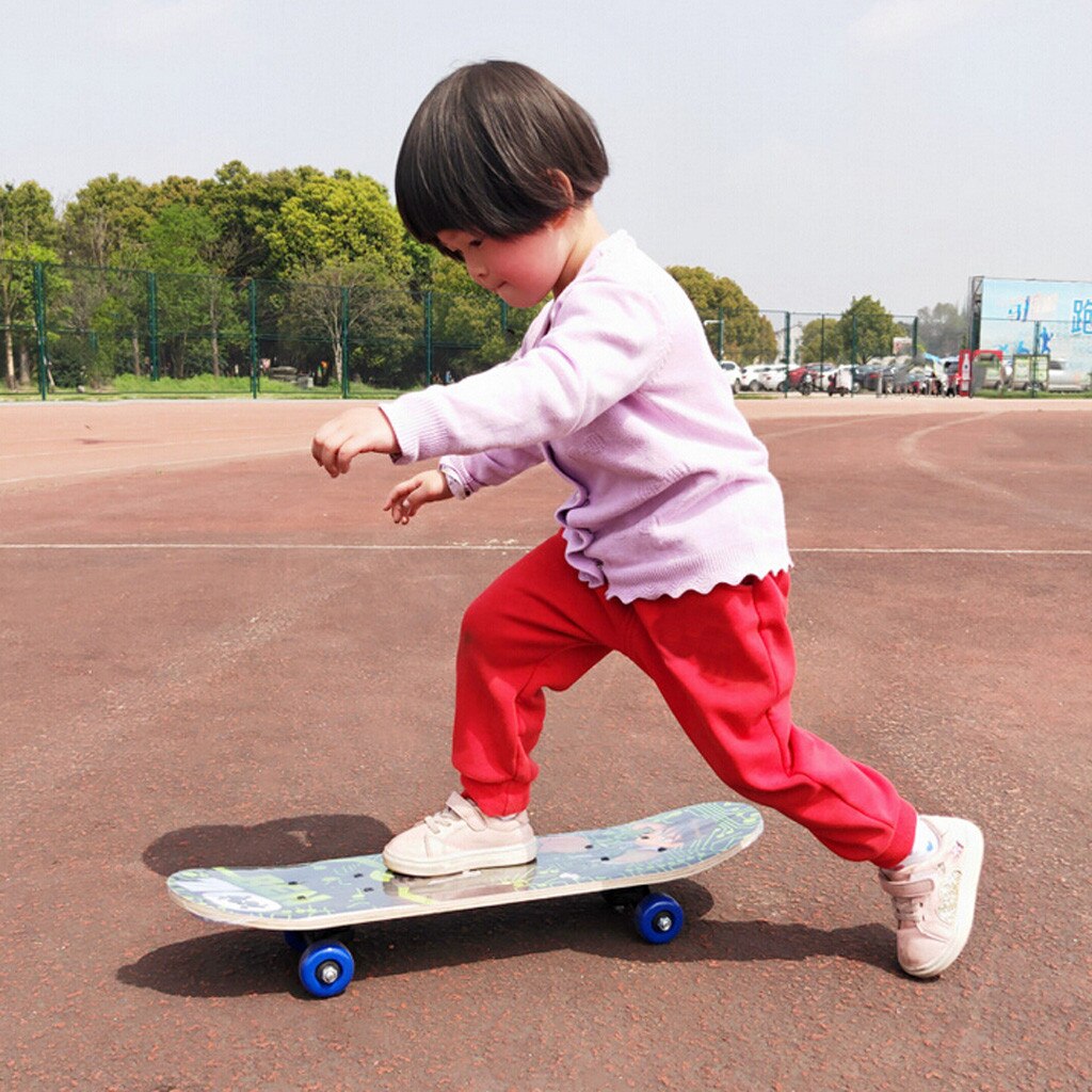 Bambini di Skateboard A Quattro Ruote Skateboard Motorino Bambino Longboard Puleggia Ruota Doppio Snubby Acero di Skateboard Lega di Bordo del Rullo