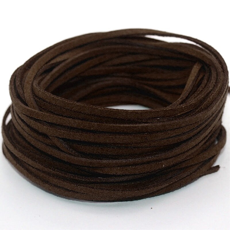 10pcs Suede Flat Leather Cord Bracelet Faux Velvet Cords Necklace Rope Thread String Necklace DIY Jewelry Findings 2C0137: 4