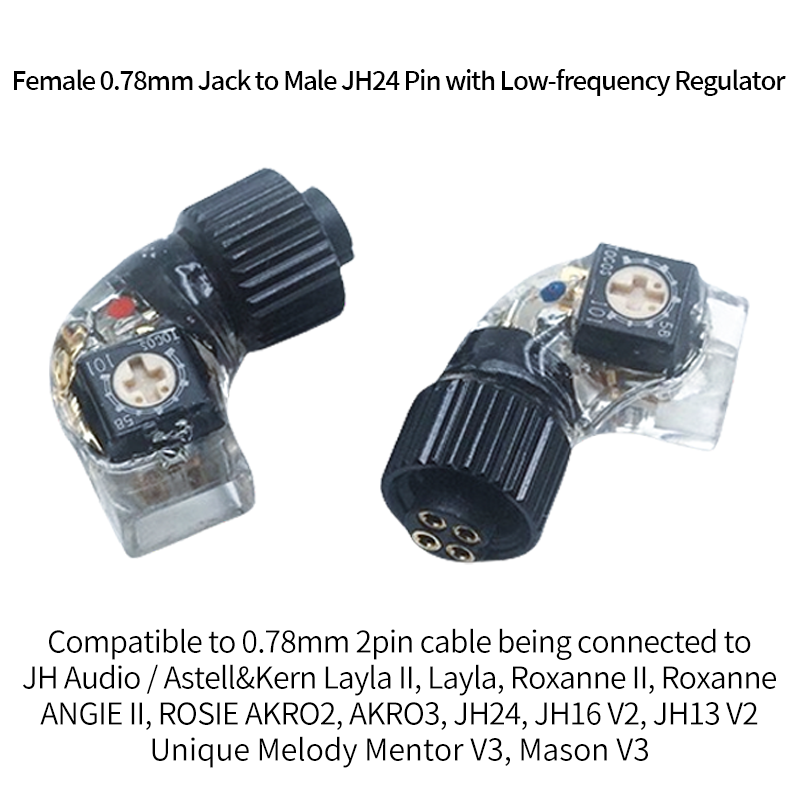 jh audio adapter with bass control jh audio 2pin JH AUIDO LAYLA JH24 (4 Pin) Roxanne 24 UM AK to MMCX/0.78mm Converter Adapter