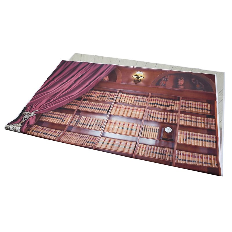 Jahrgang Bibliothek Bücher Holzboden Fotografie Kulissen Foto Requisiten Studio Hintergrund 5x7ft