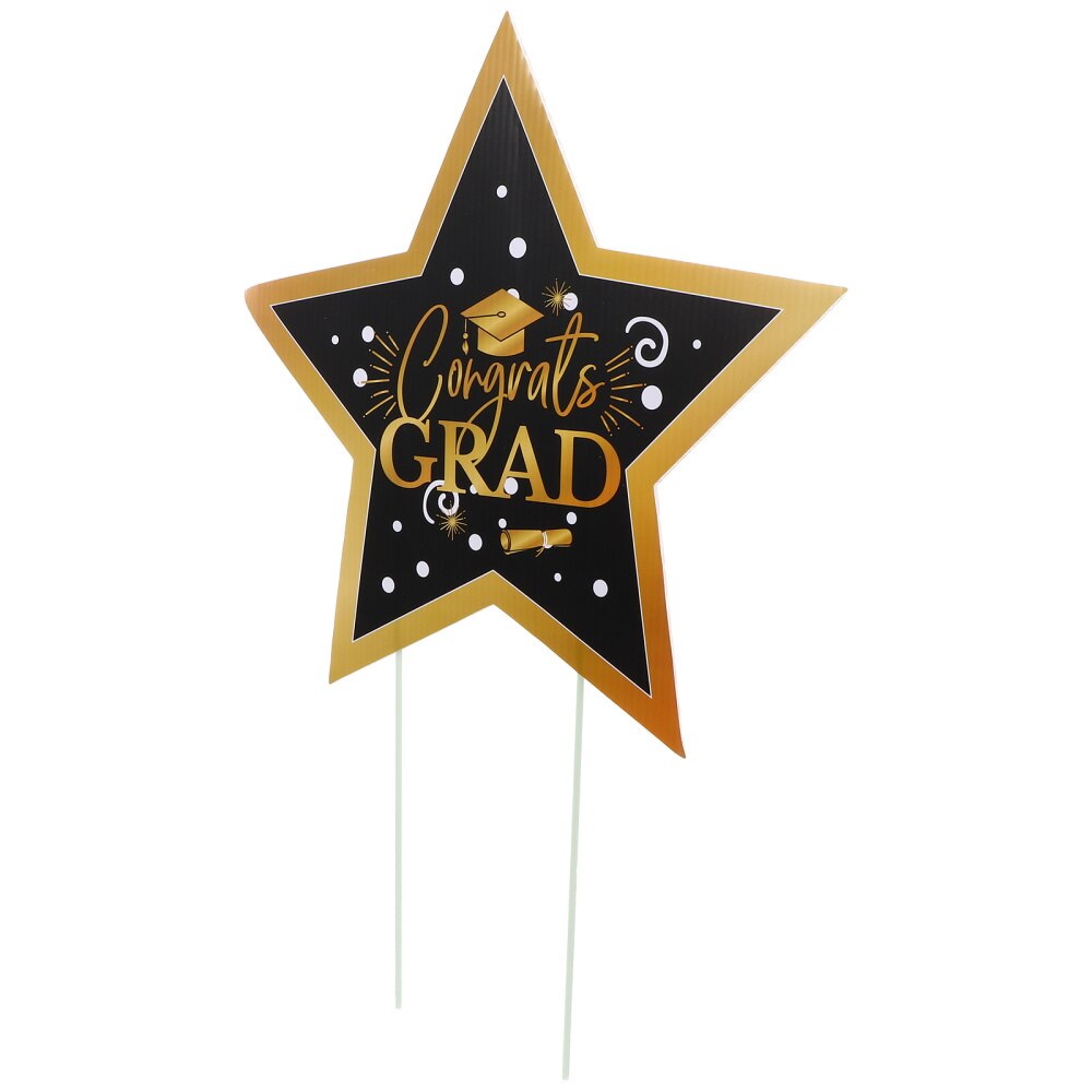 1pc Graduation Party Settings Outdoor Lawn Decoration Sign Decor: Default Title