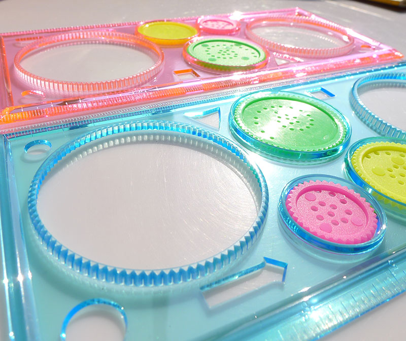 Multi-function ruler circle ruler variety drawing template ruler stationery children's educational graphics large ruler