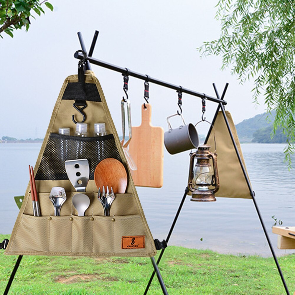 Sundick Outdoor Picknick Bbq Opslag Pack Houder Camping Servies Bestek Opbergtas Eetstokjes Lepel Vork Organizer