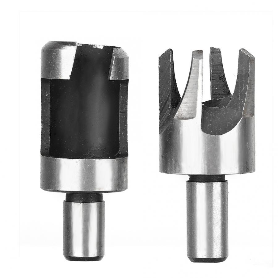 8pc Wood Plug Cutter Set - 10mm Round Shank - Carbon Steel Drill Bit Accessory for Jewelers