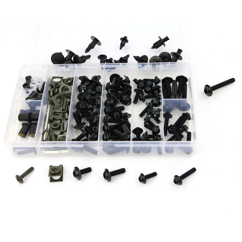 For KTM 690 Enduro 990 1090 1190 1290 Super Adventure Motorcycle Accessories Complete Full Fairing Bolts Kit Body Screw Nut Clip: black