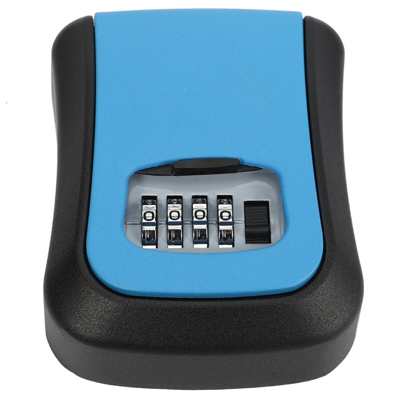 Password Key Lock Box Wall Mounted Zinc Alloy Key Box Weatherproof 4 Digit Combination Key Storage Lock Box