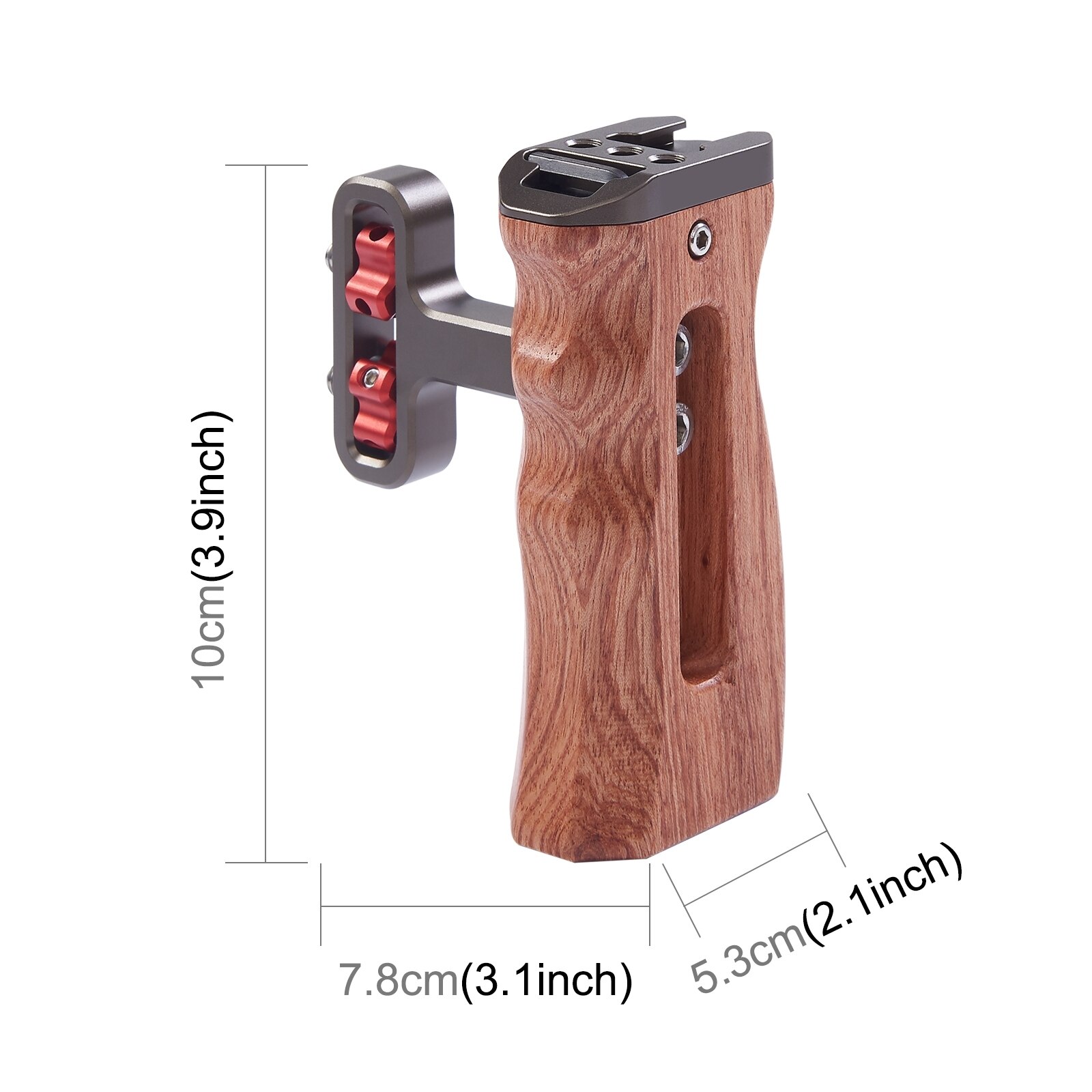 Puluz Universal Side Houten Handvat Handgreep Met Koude Schoen Voor Dslr Camera Kooi: Default Title