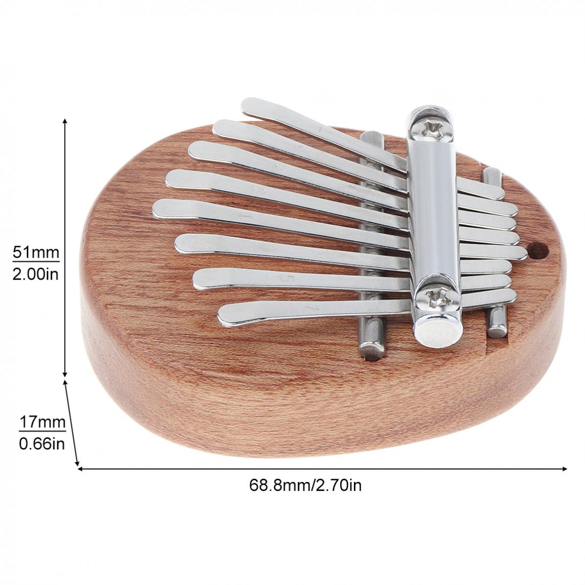 Mini 8 Key Kalimba Water Shape Mahogany Thumb Piano Mbira Decoration Instrument Africa Finger Piano