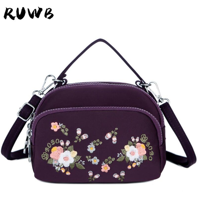 RUWB Stickerei Frauen Bote Taschen Weibliche Kleine Schulter Tasche Jahrgang Crossbody Für Dame Handtasche oben-griff Tote Bolsa Feminina