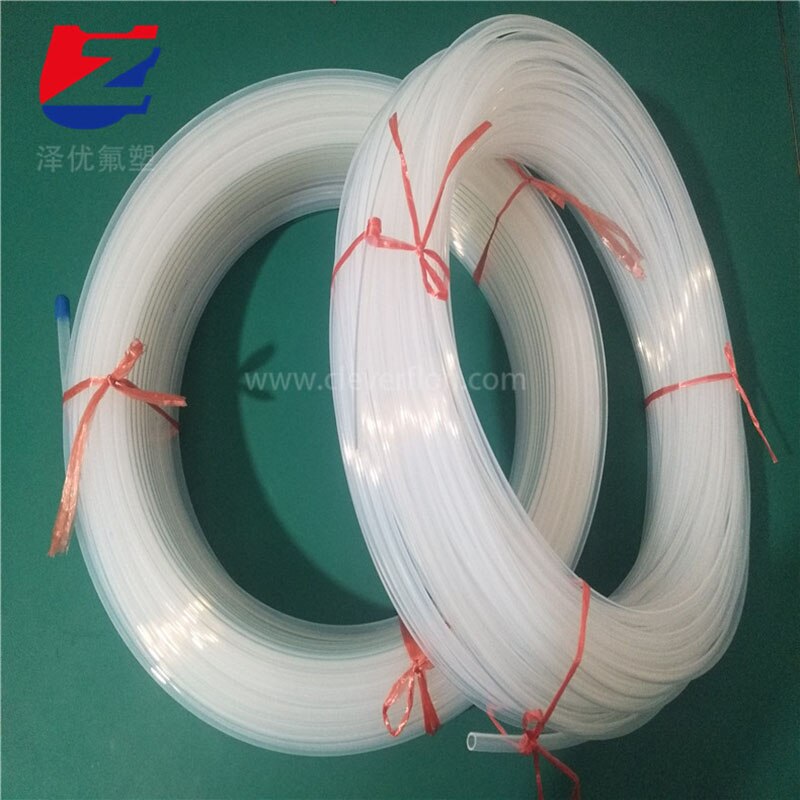 6*8mm high transparent PFA insulated tube high temperature 255 degree resistance anti corrosion