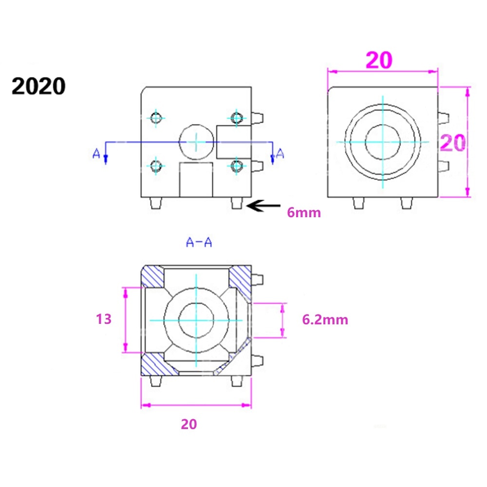 Right Angle 2/3 way connection rectangular box windows and doors profiles accessories /3030/4040