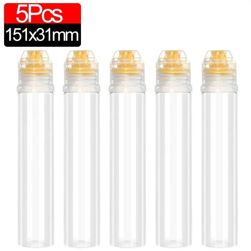 5/1pc plastic knijpflesjes met honing en dressing, navulbare kruidenflesjes met klapdeksel voor siroop/saus/olie.: Goud