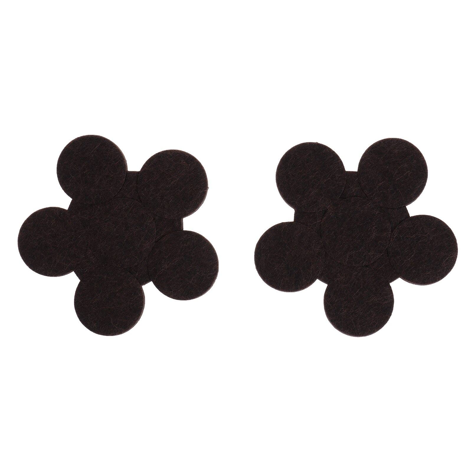 Anti Vibration Furniture Pads Nonslip Felt Feet Mats Adhesive Appliances Bottom Covers Table Chair Leg Protectors Home Accessory: Brown 12Pcs