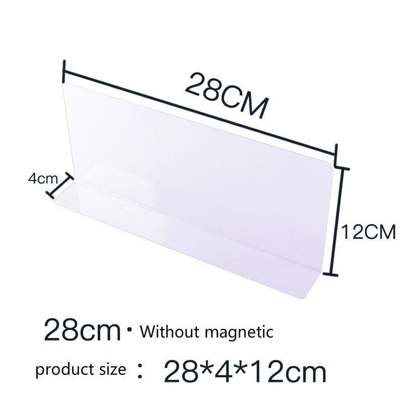 L-shape Commodities Separator Merchandise Guard Strip Supermarket Pvc Magnetic Clear Shelf Divider: 7