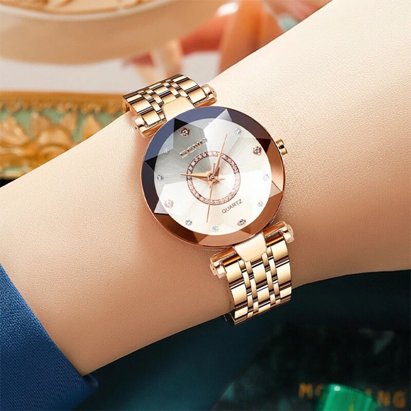 Women Watch Top Brand Luxury 2022 Rose Gold Women Bracelet Watch for Ladies Wrist Watch Montre Femme Relogio Feminino