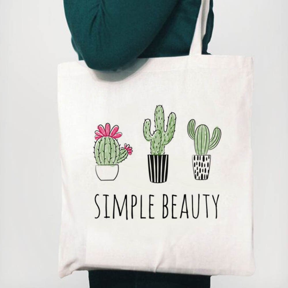 Kan ikke røre ved denne kaktus tegning udskrivning genanvendelig shopping lærred tote taske kvinde shopper studerende bog tasker kvinder taske