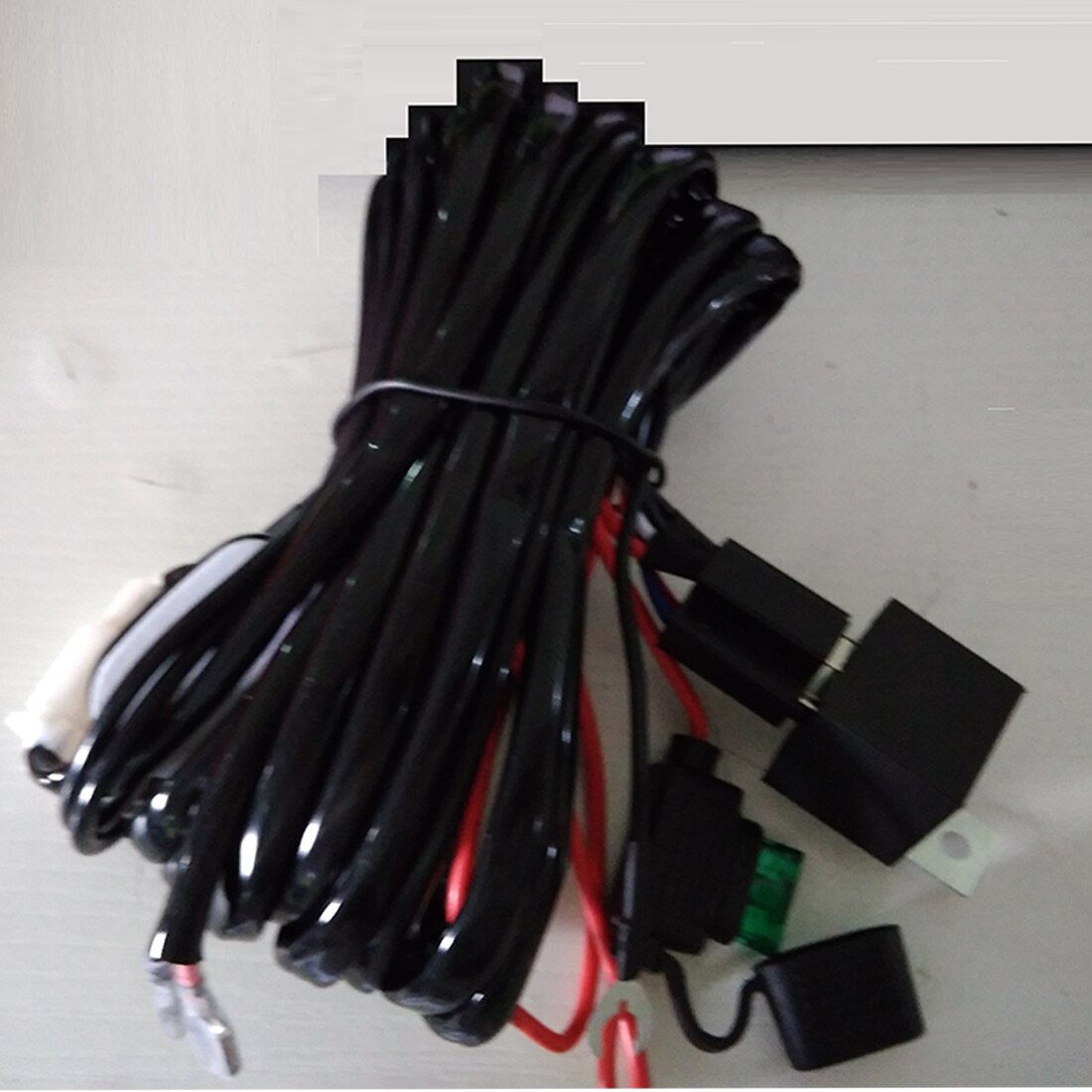 12VAutomotive Relay Wiring Harness Kit for LED Work Light Wire Bar Power Switch for Off Road 40A power plug adapter