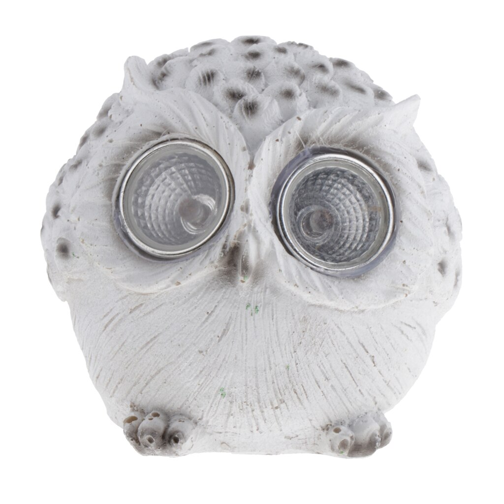 Solar Owl / Cat Lights, Solar Garden Statue Lights Outdoor, Owl / Cat Solar Powered Lights for Lawn Yard Decorations and: White Owl