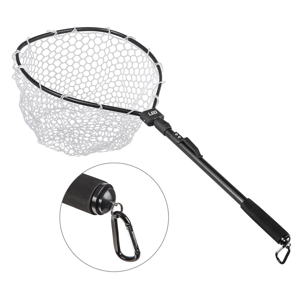 Fly Fishing Net Mesh Wooden Handle Nylon Rubber Landing Net Catch and Release Holder Basket Pesca Combo Kit Trout Fishing Tools: Default Title