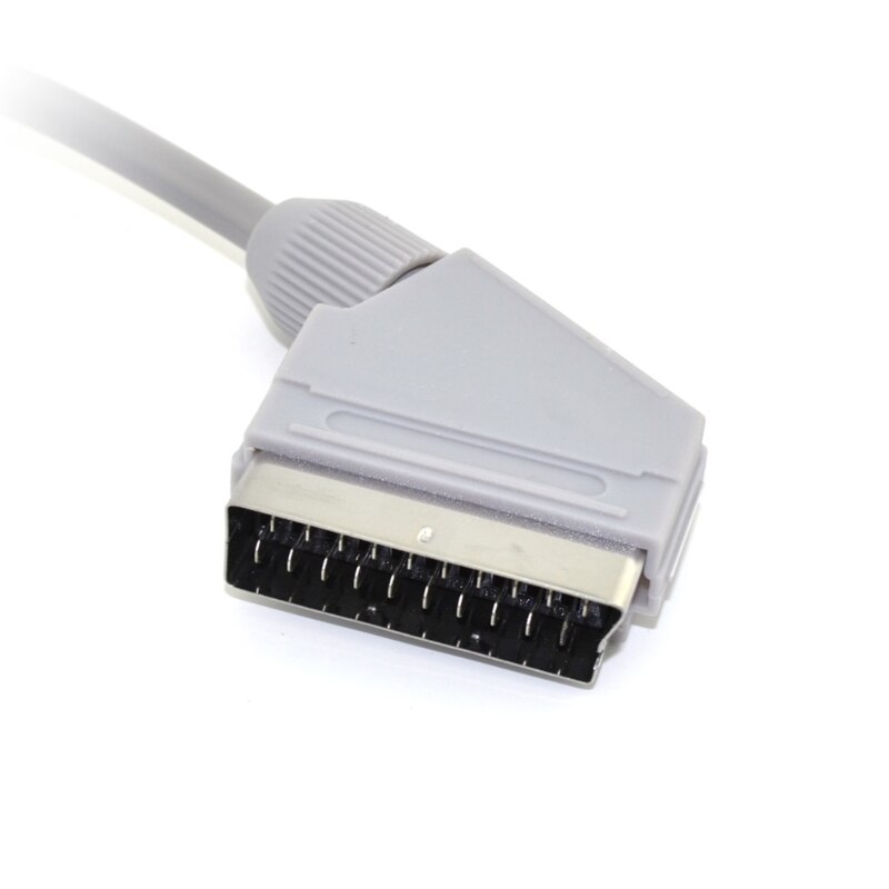 Câble pour TV vidéo Scart rvb, cordon AV, 1.8m, Compatible avec Wii wii-u, jeu vidéo
