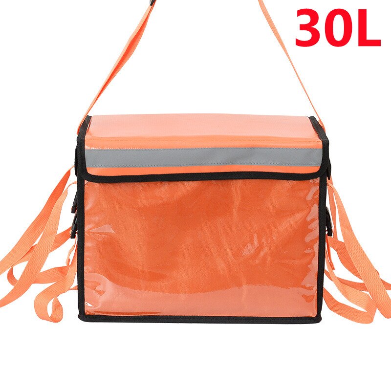 Large Waterproof Picnic Cooler Bag Outdoor Insulated Thermal Food Drink Box Travel Thicken Camping Refrigerator Bags: 30L-Orange