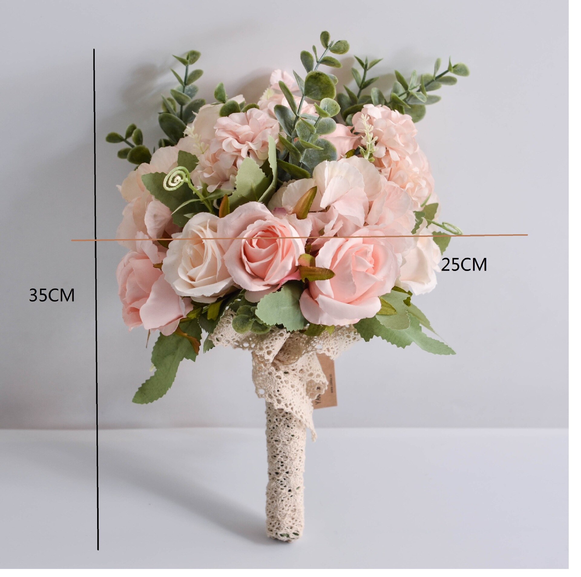 Sain Max mariage Bouquet mariée tenir des fleurs Rose fête mariage photographie fleur artificielle: Rose
