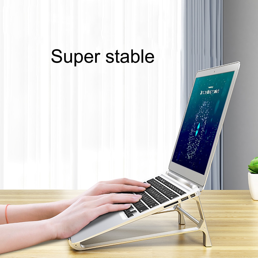 2 in 1 Desktop Laptop Stand Aluminum Vertical Laptop Stand Home Office Notebook Cooling Holder for MacBook Air Pro