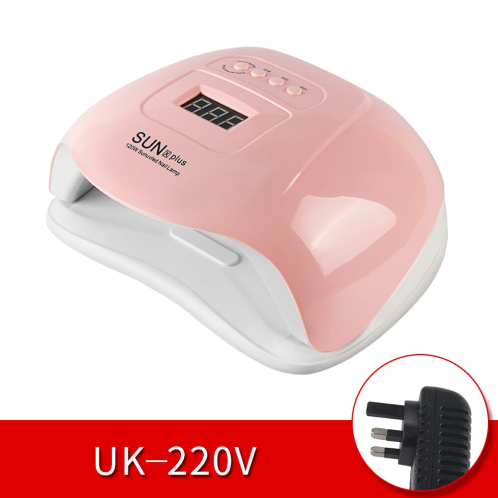 Sun S9-lámpara UV LED para secar esmalte, de uñas en Gel, para manicura, Reino Unido, EE. UU., con pantalla LCD: SUNXPLUS 6