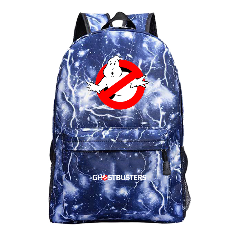 Ghostbuster Backpack Pattern Men Women Travel Knapsack Students Boys Girls Back to School Rucksack: 9