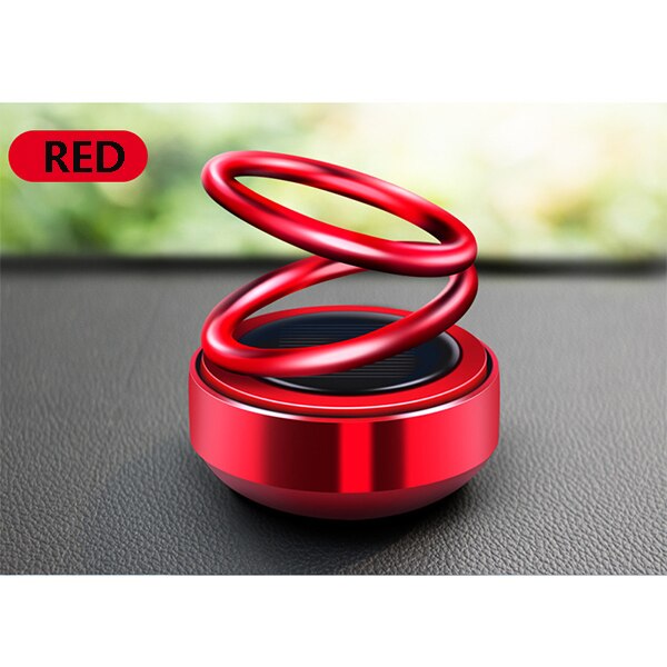 Solar Auto Rotatie Auto Luchtverfrisser Parfum Zetel Voor Toyota Corolla E150 Avensis T25 Auris Camry 40 Rav4 Chevrolet Cruze opel: Rood