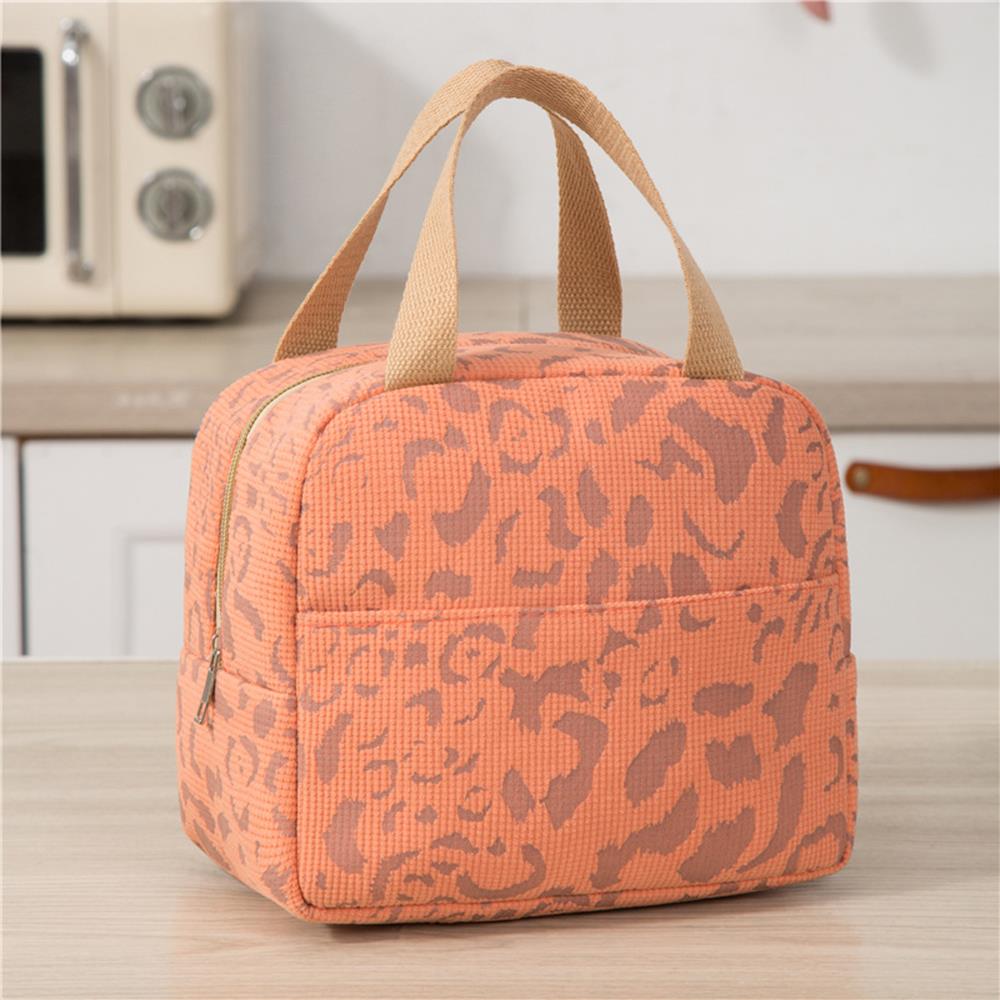 Bolsa de almuerzo térmica portátil para niñas, caja de comida duradera, resistente al agua, nevera para oficina, caja con aislamiento de hielo, bolsa Ins para Picnic y Camping: Naranja