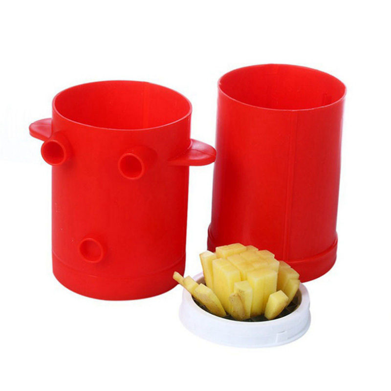 Copper Fries Potatoes Maker Slicers French Fries Maker For Jiffy Fries Cutter Machine & Microwave Container 2-in-1 No Deep-Fry