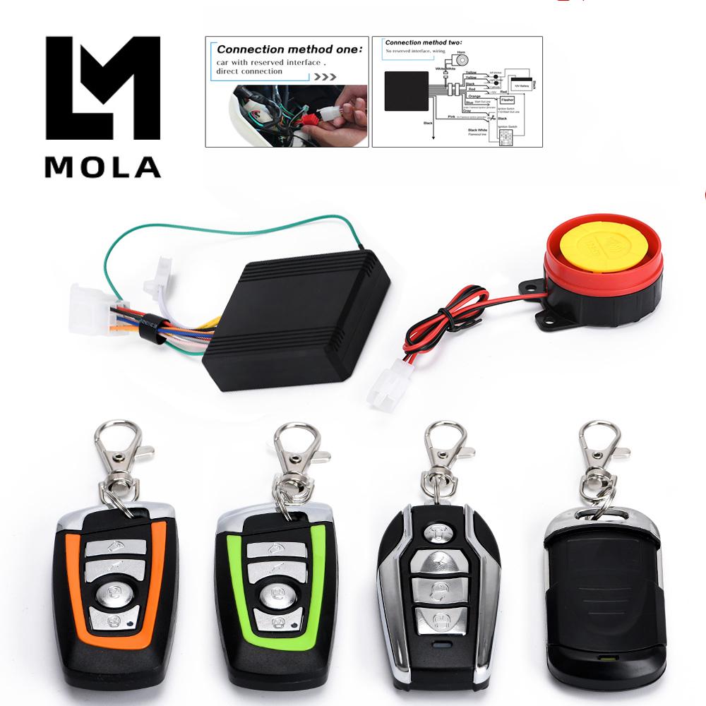 Universal Scooter Motor Anti-Theft Keamanan Alarm Sistem Mesin Mulai Remote Control