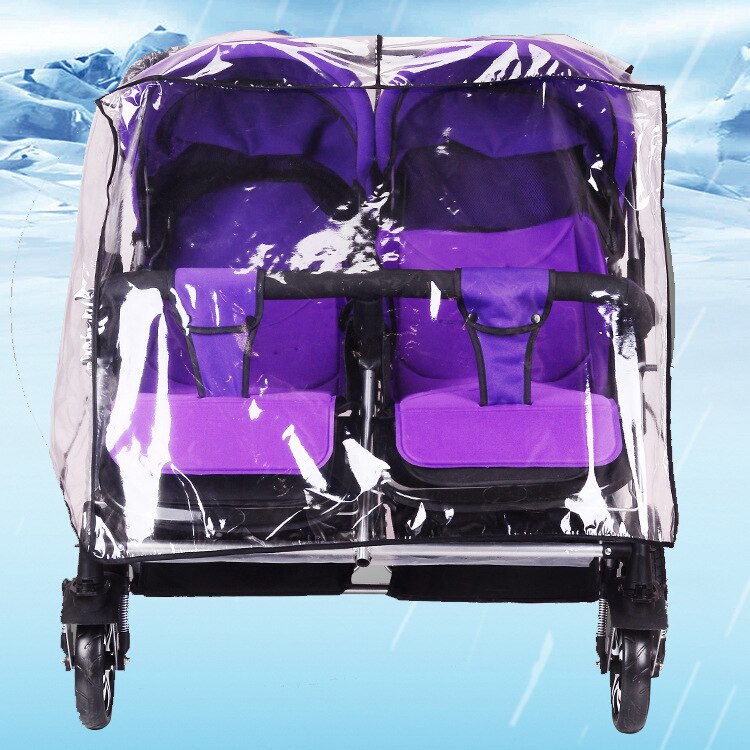 Universal- Zwilling kinderwagen regen abdeckung schützt gegen Wind und kälte Ich bin Winter: D