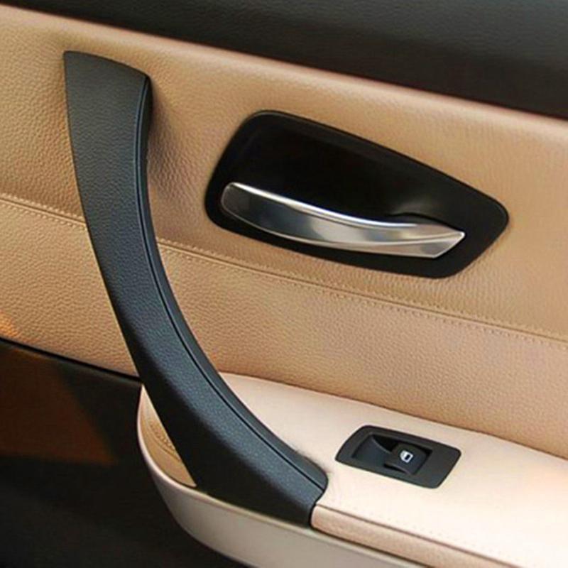 Manija de Panel de puerta interior lateral derecho, embellecedor exterior, para BMW Serie 3, E90, E91, E92, E93, negro