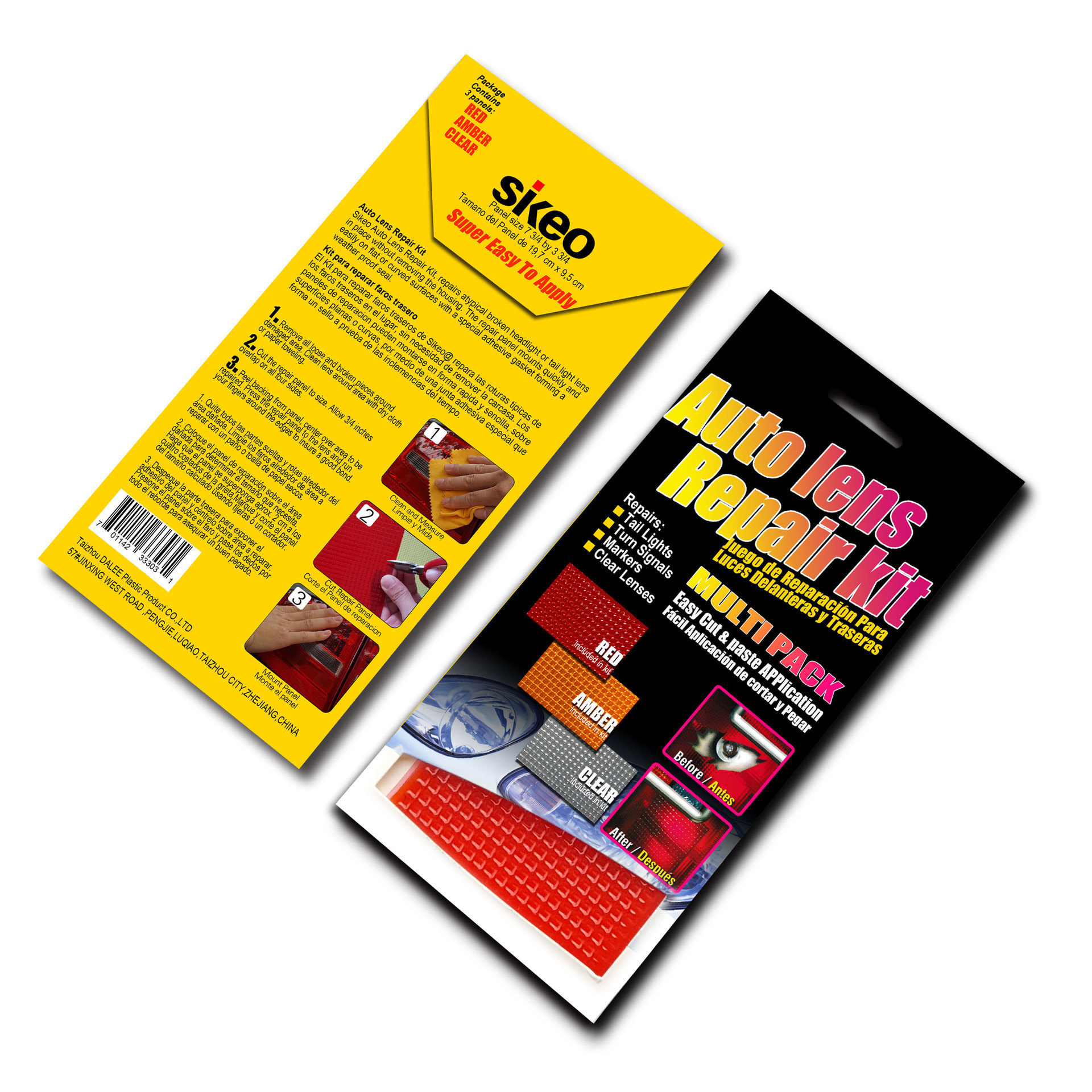 Kit de reparo da lente do automóvel do carro diy padrão grade faróis do carro lanterna traseira conjunto de ferramentas de reparo luzes do carro filme de reparo crack polonês vermelho âmbar: Default Title