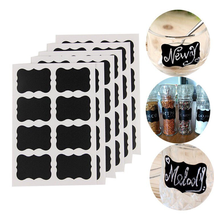 Household Items Well Made Blackboard Sticker Craft Kitchen Candy Jar Organizer Labels 64pcs/set Practical Для Дом