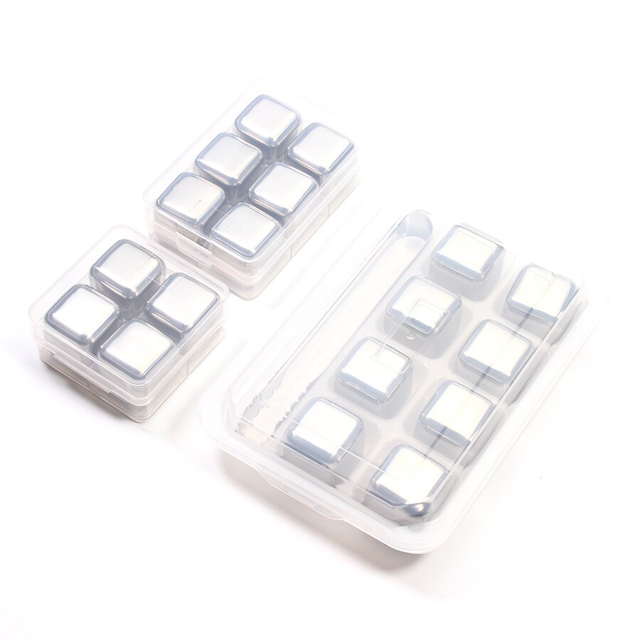 Cubes de glace en acier inoxydable 304, vin rouge, pierres à griller réutilisables, pour le vin whisky, gardez votre boisson froide plus longtemps