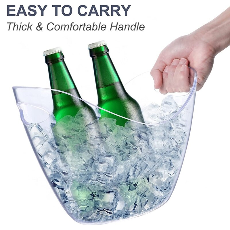 Ice Bucket Wine Bucket Clear Plastic Bucket Perfect For Wine Champagne Or Beer Bottles