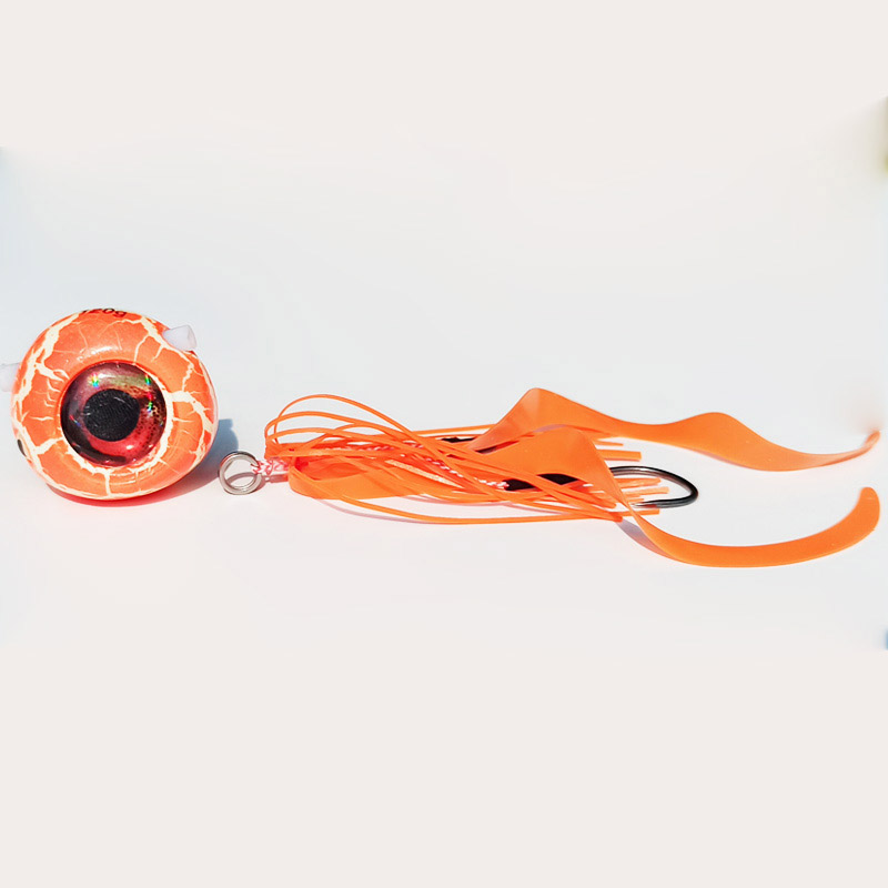 250g/150g/120g/100g/80g/60g/40g Glow Lumious Kabura Pesca Slider Snapper/mar Bream Jig head con falda jigging señuelo mar jig barco: 80 mm / Naranja