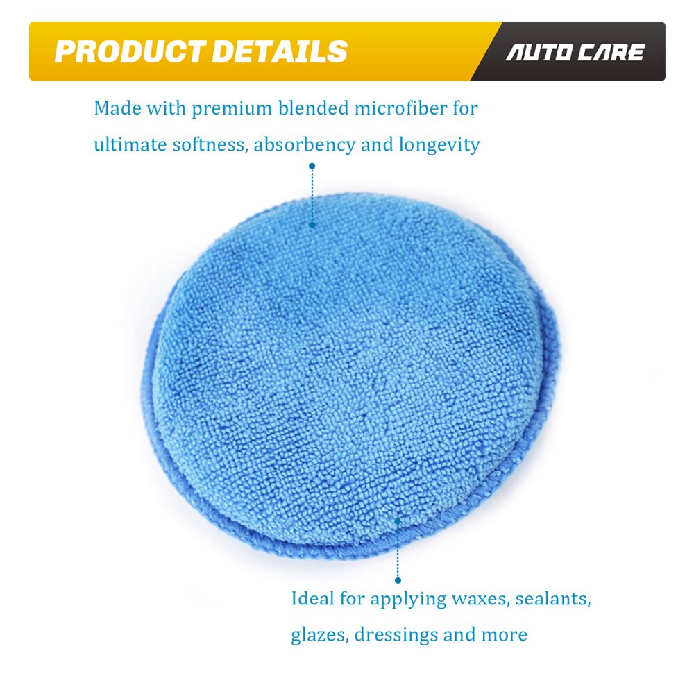 Aplikator wosku z mikrofibry 10 sztuk 5 "średnica ultra miękka mikrofibra z kieszonką na palec polski wosk samochodowy zastosuj zmywacz polerować naramienniki