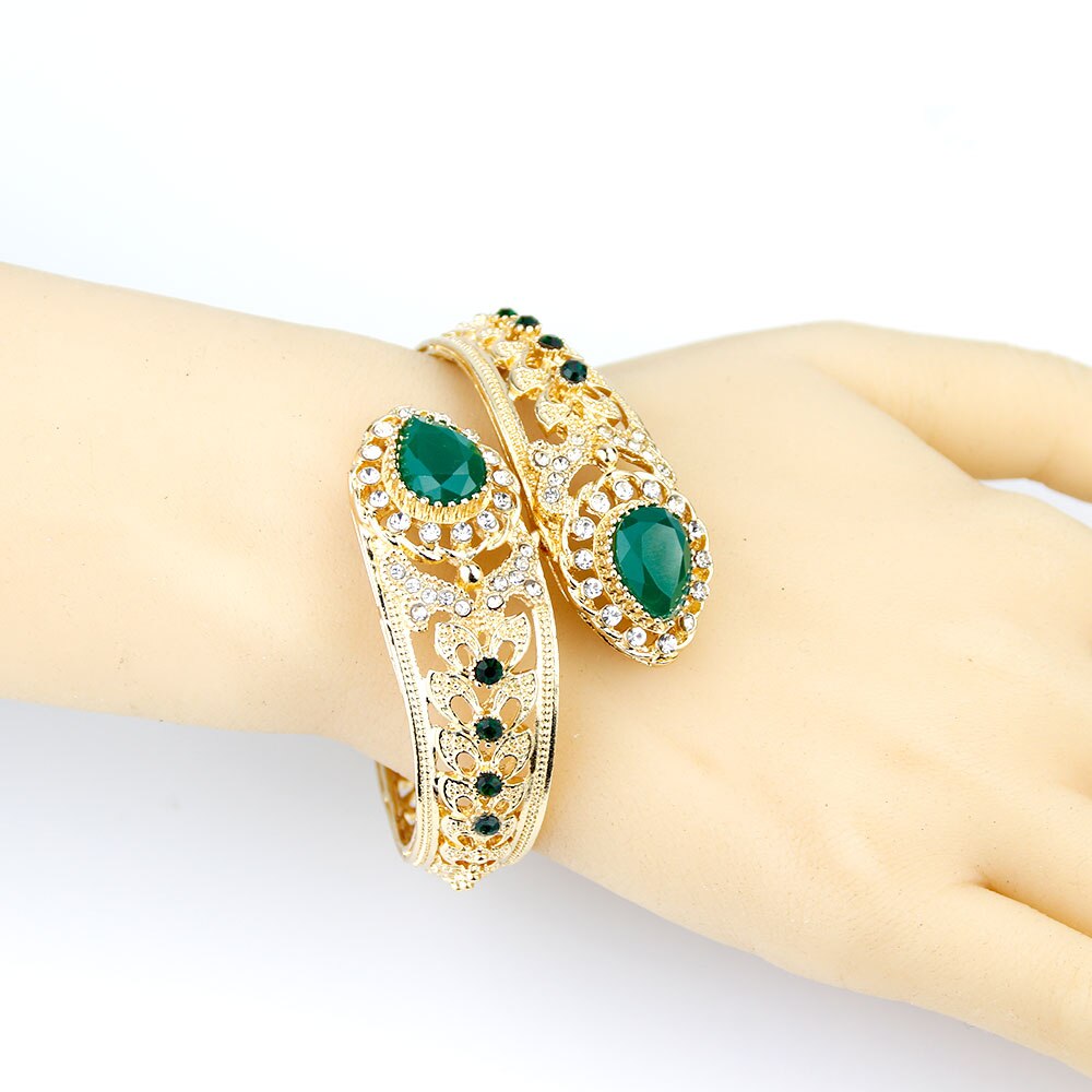 Sunspicems-brazalete marroquí para mujer, Color dorado, joyería de boda, bisutería tradicional de Argelia,