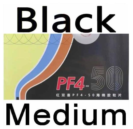 Original neue DHS PF4-50 PF4 50 tischtennis gummi mit hoher elastischer schwamm anzug für junge menschen und neue spieler: Schwarz Med
