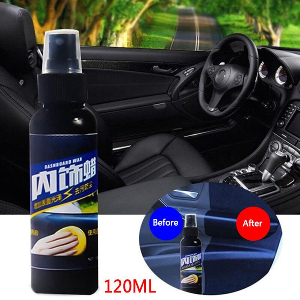 120ml Car Interior Spray Wax Maintenance Tool Car Seat Leather Restoreration Plastic Restore Renew Tool Cleaning Spray
