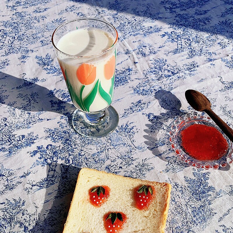 Cocktailglass / juiceglass 300ml små tusenfryd tulipanglass vannglass beger juiceglass romantisk stil søtt vinglass
